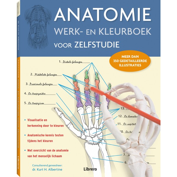 Anatomie werk- en kleurboek voor zelfstudie